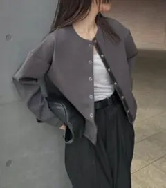 Emma Talar　ライトダンボールノーカラージャケットのサムネイル