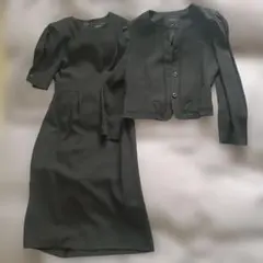 値下げ不可ブラックフォーマル　ワンピーススーツ喪服礼服セレモニー11号Lサイズ