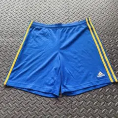 adidas アディダス 青 サッカー ハーフパンツ L