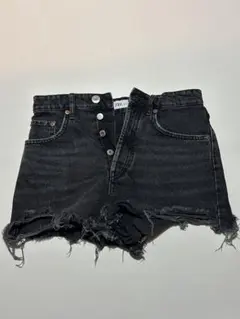 ZARA ブラック デニムショートパンツ EUR 34
