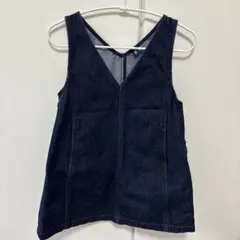 UNIQLO デニム Vネック ジャンバースカート 110cm
