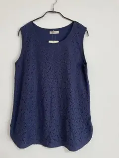 ネイビー レース ノースリーブ Merdel’or