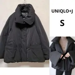 美品 UNIQLO+J ハイブリッドダウンジャケット ジルサンダー 黒 S