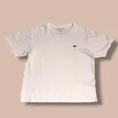 LACOSTE ホワイト Tシャツ US Mサイズ　日本Lサイズ相当