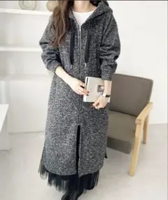 ★新品未使用品★ジーラ⭐︎裏起毛 ロングパーカー コート