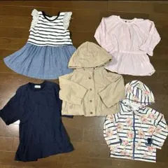 90cm★ブランシェス5点セット 女の子 ワンピース 子供服 夏服 トップス