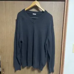 GU ニットセーターVネック XL 黒色