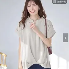 【接触冷感】裾タックふんわりブラウスのサムネイル