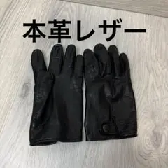 メンズ レザー手袋 本革 グローブ ブラック 防寒 シンプル