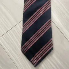 Beams ネイビー レッド ストライプ ネクタイ