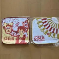 非売品　ONE PIECE FILM GOLD タオルハンカチ2枚セット