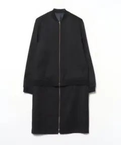 ジップアップロングブルゾン