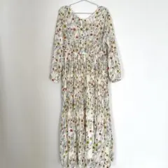 極美品 ✨ KBF 花柄 ワンピース ロング丈 大きいサイズ ゆったり 高身長