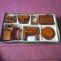 木製 ミニチュア 家具セット