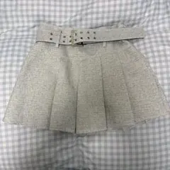 プリーツスカート　ホワイト