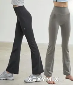 ゼクシィミックス xexymix フレアレギンス ショート丈 サイズS グレー