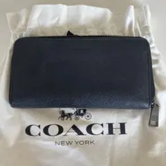 希少】コーチCOACH 長財布 車 レザー 58183 スパンコール ブラック 