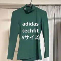 adidas techfit アンダーシャツ グリーン　S