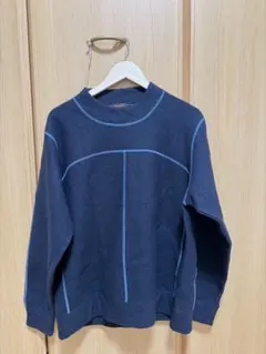 Paul Smith ライン入りダークブルーセーター Lサイズ