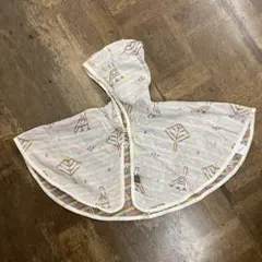 ベビーポンチョ・マント フード付き カラフル