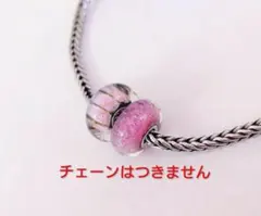 トロールビーズ　ガラスビーズ　ピンク　金ラメ　2個セット