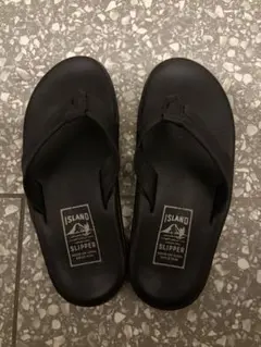 ISLAND SLIPPER ブラックレザー トング サンダル US10 超美品 - メルカリ