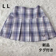 新品タグ付き✨サンリオ クロミちゃん チェック柄 プリーツミニスカート LLのサムネイル