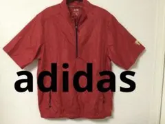 半袖　adidas アディダス　赤　レインウェア ゴルフ　キャンプ　スポーツ