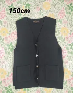 【コムサデモード　フィル】黒ベスト150cm