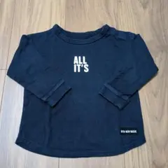 GITA 紺の長袖Tシャツ スナップボタン付きのサムネイル