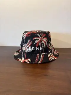 CELINE セリーヌ マカダム柄 デニム キャスケット 帽子 M 総柄 希少