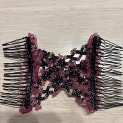 花ビーズ装飾ヘアコーム　ほぼ未使用