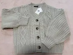 w closet ケーブルニットカーディガン Fサイズ ベージュ