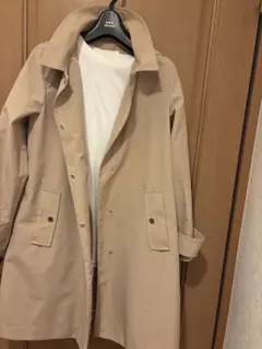 Ray BEAMS フーデット ステンカラー コート ベージュ