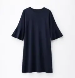 a.v.v ネイビー フレアスリーブワンピース紺⭐︎セレモニーお出かけ卒業入学式に