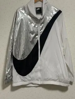 ナイキ ビッグスウッシュ ナイロンジャケット 銀白 M