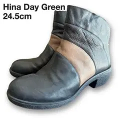 【美品】ヒナデイグリーン　Hina Day Green 太ヒール 24.5cmのサムネイル