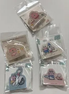 カナヘイの小動物　ピスケ&うさぎ　回転式アクリルクリップ　セット