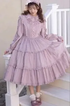 シャルミエール フリルロングジャンスカとブラウスのセット