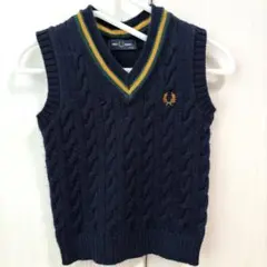 FRED PERRY キッズケーブルニットベスト 七五三 卒園 入学 結婚式