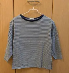 美品　studio CLIP/スタジオクリップのプルオーバー　ボーダー　ネイビー