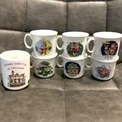 未使用　クリスマス　陶器ミニコップ　キャンドルコップ　レトロ　アンティーク