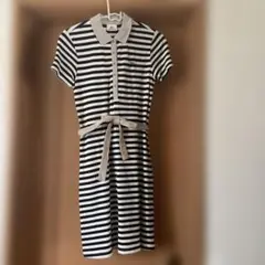 LACOSTE ボーダー ポロワンピース 半袖