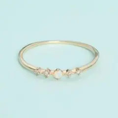 美品 ジュエルクローゼット K10 オパール&ダイヤモンド 13号