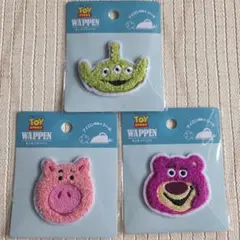 Seria ディズニー ピクサー トイストーリー もこもこワッペン シール 3点