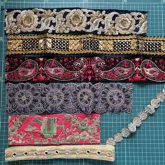 インド刺繍リボン　ハギレセット