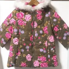 最終値下げ【新品】キッズ 花柄ファーアウター 110cm