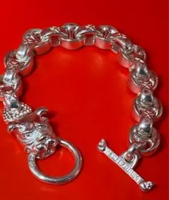 ビンテージ925刻印　ブルドッグブレスレット　大人の情熱と理性を包み込む逸品