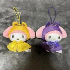 マイメロディ ストラップ 2個セット (黄色・紫色)