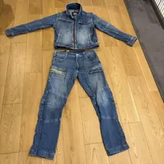 デニムジャケット セットアップ 作業着 8940 ジャケットM ズボンLのサムネイル